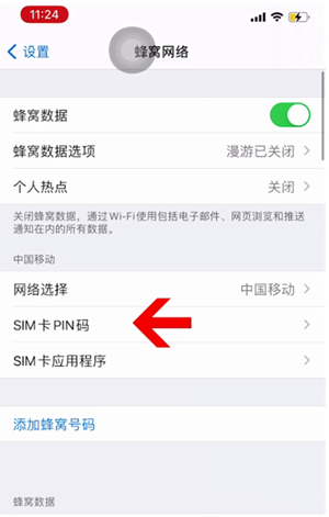 潜山苹果14维修网分享如何给iPhone14的SIM卡设置密码 